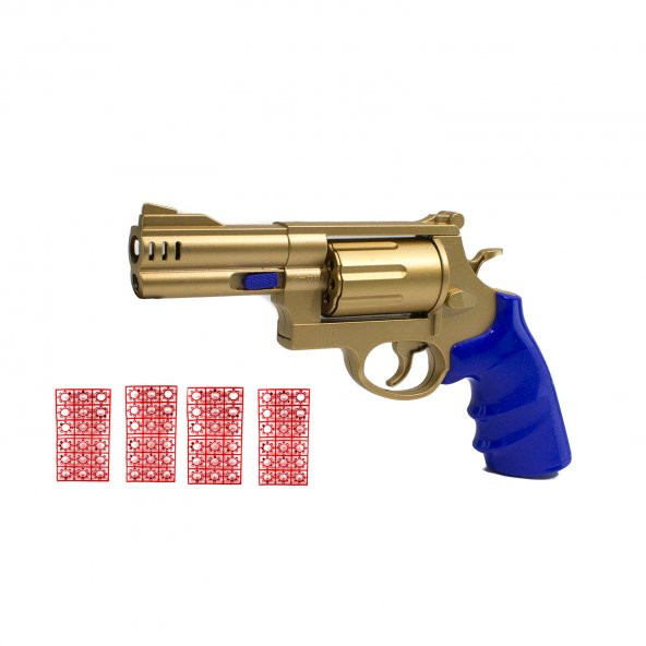 Oyuncak Kapsül Tabanca Metal Gold 20 CM 72 Adet Kapsül ürün görseli 1