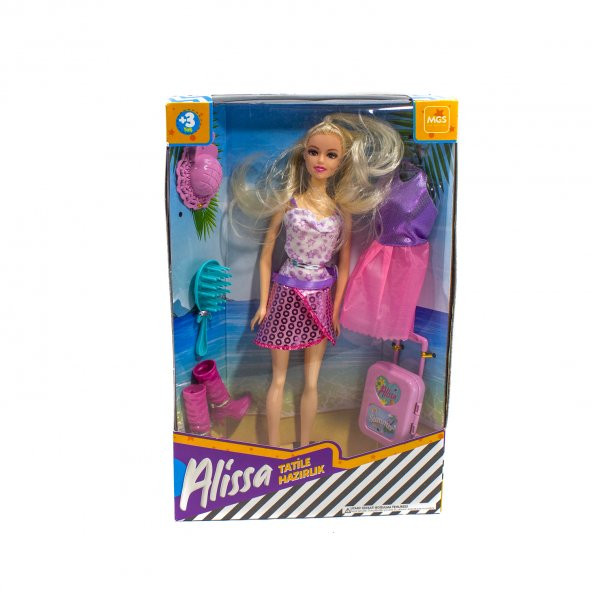 Oyuncak Manken Bebek Alissa Tatile Hazırlık Seti 30 Cm ürün görseli 1