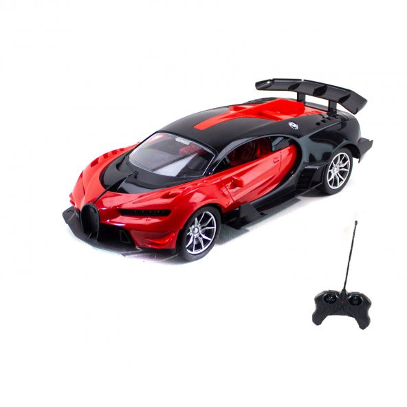 1:16 Ölçek Uzaktan Kumandalı Bugatti Chiron Işıklı Şarjlı Kırmızı ürün görseli 1