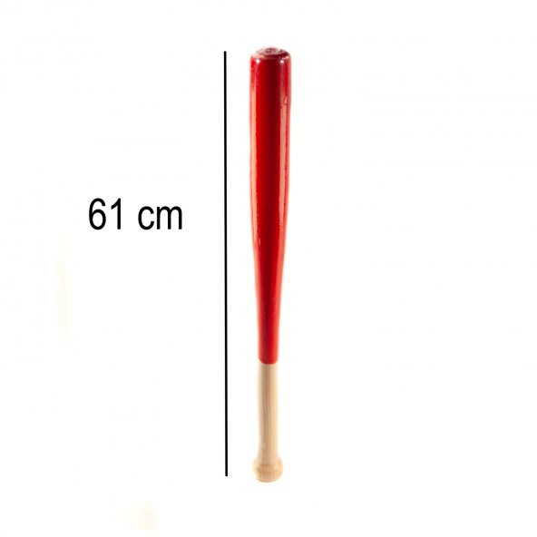 Beyzbol Sopası 61 CM Dişbudak Ağacından Kırılmaz Kırmızı ürün görseli 1