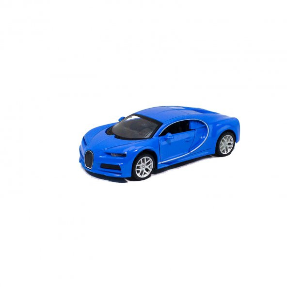 Oyuncak Metal Bugatti Mavi Çek Bırak 12 Cm ürün görseli 1