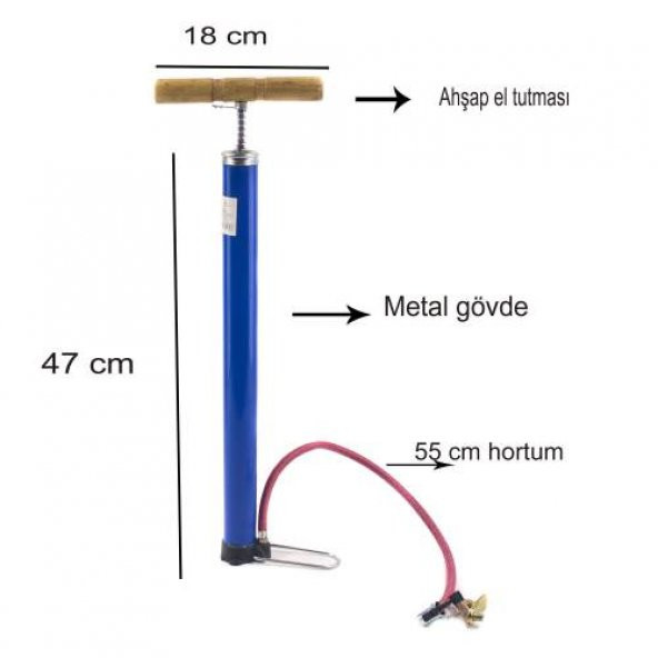 Pompa El Pompası Metal Büyük Boy 47 Cm Pompa ürün görseli 1