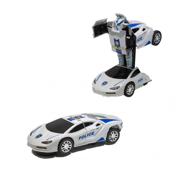 Oyuncak Polis Arabası Transformers Robota Dönüşen Işıklı Sesli ürün görseli 1