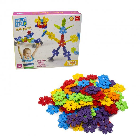 Oyuncak Yıldız Puzzle 100 Parça Şekilden Şekile Giren Yıldızlar ürün görseli 1