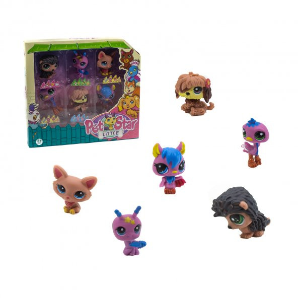 Oyuncak Pet Star Altılı Set Minik Hayvan Ailesi ürün görseli 1
