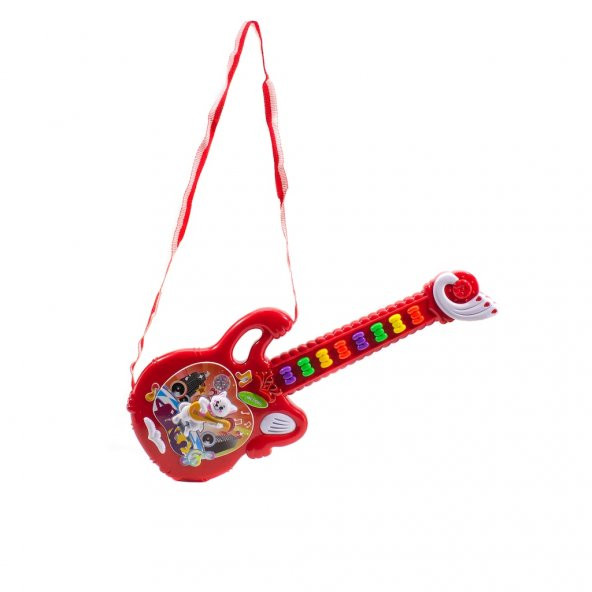 Oyuncak Gitar Işıklı Sesli Efsane Gitar Kırmızı 40 Cm ürün görseli 1