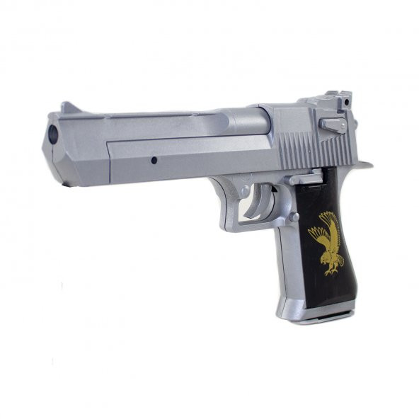Boncuk Tabanca Desert Eagle Kartal Gümüş 26 Cm 300 Adet Mermi ürün görseli 1