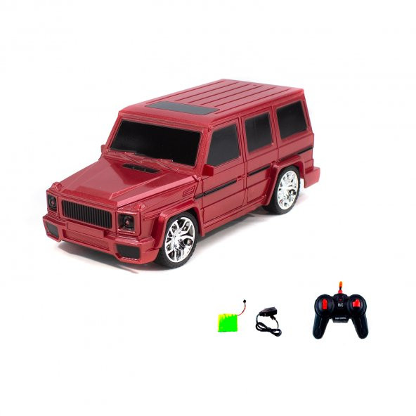 1:16 Ölçek Uzaktan Kumandalı Jeep Mercedes Kırmızı Şarjlı ürün görseli 1