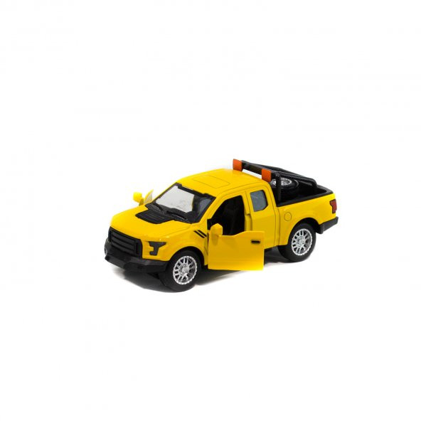 Metal Ford Ranger Pikap Çek Bırak Işıklı Sarı 12 Cm ürün görseli 1