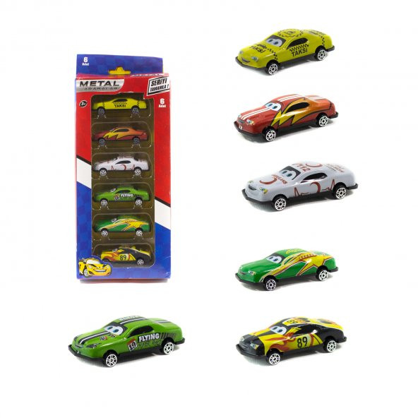 1:55 Ölçek Metal Model Arabalar Altılı Set 8 Cm ürün görseli 1