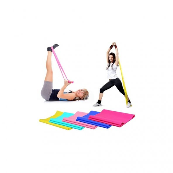 Pilates Bandı Yoga Egzersiz Direnç Lastiği Kuvvet Bandı ürün görseli 1