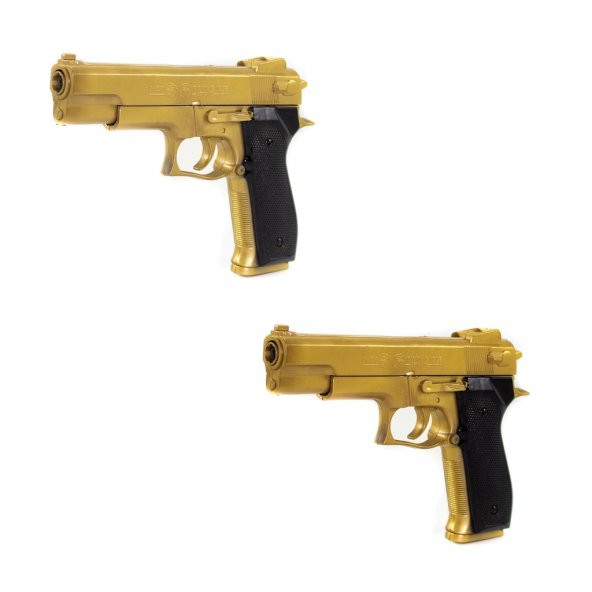 Boncuk Tabanca Gold Glock Colt Eagle 2 Adet 600 Boncuk Mermi ürün görseli 1