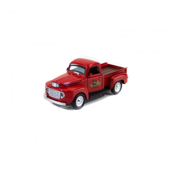 Metal Chevrolet Pikap Klasik Çek Bırak Işıklı Kırmızı 12 Cm ürün görseli 1