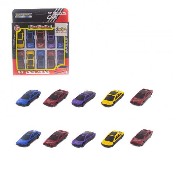 Oyuncak Araba Seti 10 Lu Set 7 Cm ürün görseli 1