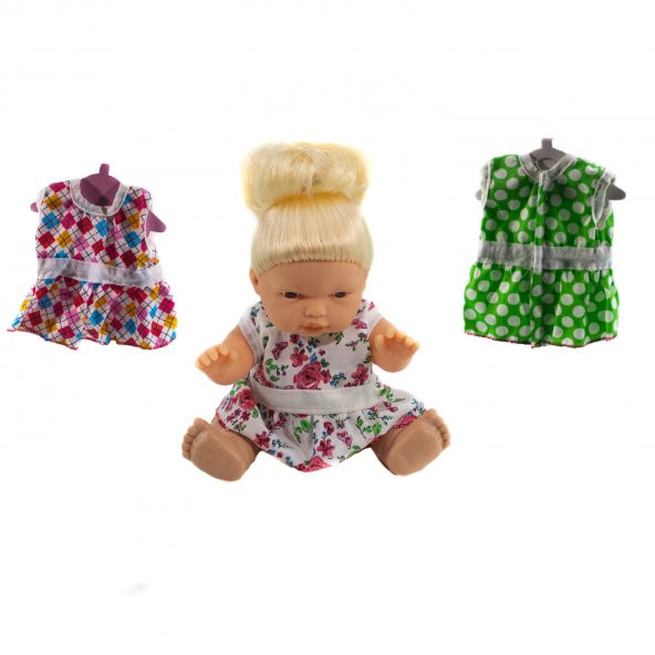 Oyuncak Bebek Minnoş Bebek Yedek Elbiseli 25 Cm ürün görseli 1