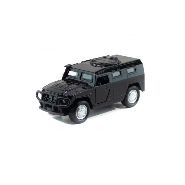 Metal Hummer Çek Bırak Model Araba Siyah Işıklı 12 Cm ürün görseli 1