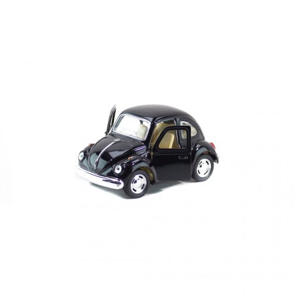 Metal Mini Vosvos Araba Siyah Çek Bırak 9 Cm ürün görseli 1