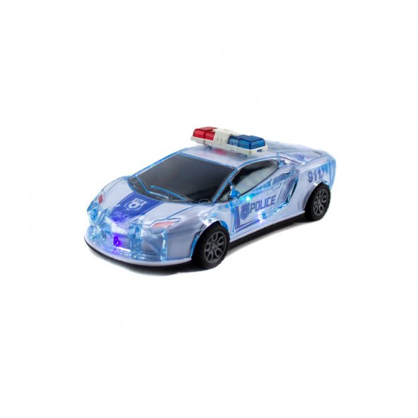 Oyuncak Polis Arabası Işıklı Sesli Sürtmeli 14 Cm ürün görseli 1