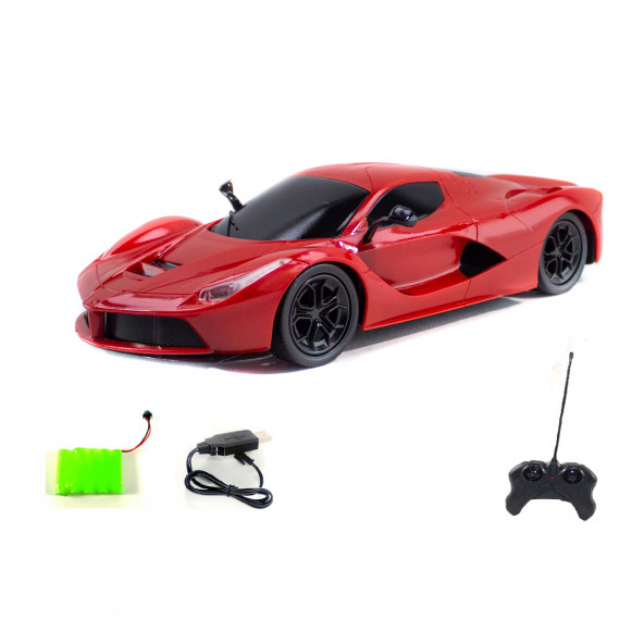 1:14 Ölçek Uzaktan Kumandalı La Ferrari Kırmızı Şarjlı Işıklı ürün görseli 1