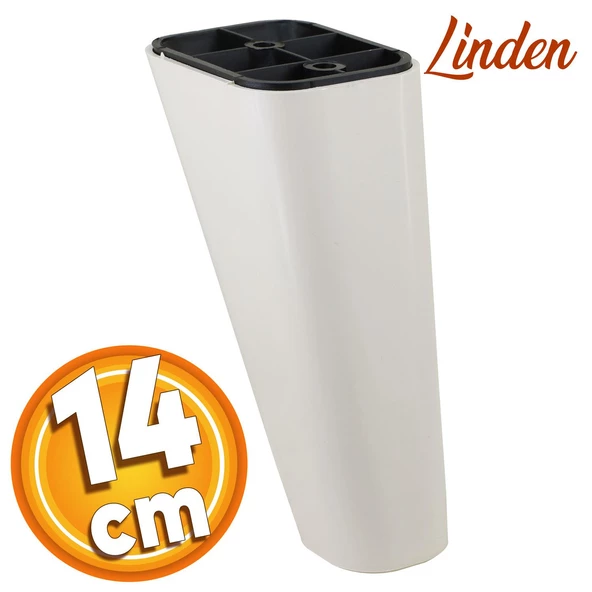 Linden Lüks Mobilya Kanepe Sehpa Tv Ünitesi Koltuk Ayağı 14 Cm Krem Oval Baza Ayakları ürün görseli 1