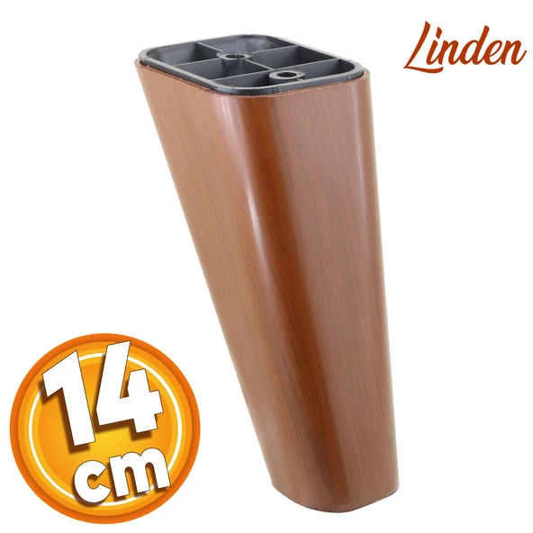 Linden Lüks Mobilya Kanepe Tv Ünitesi Koltuk Ayağı 14 Cm Kahverengi Ahşap Desenli Baza Ayakları ürün görseli 1