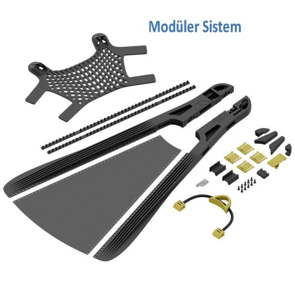 FOLDING FINS Katlanır Palet, Siyah/Sarı - Resim 5