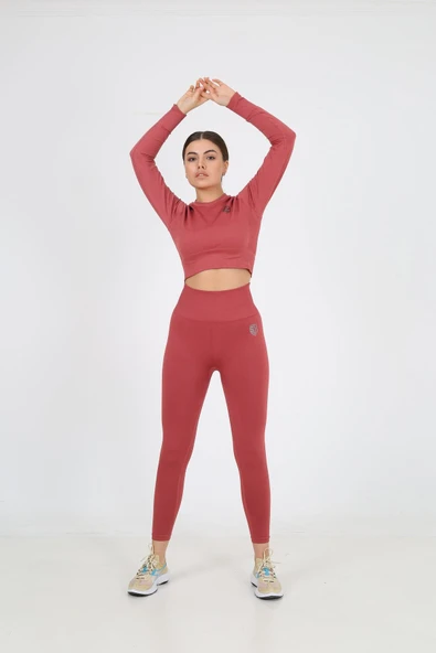 Sportonex SO22F006 Seamless Kadın Crop - Resim 4