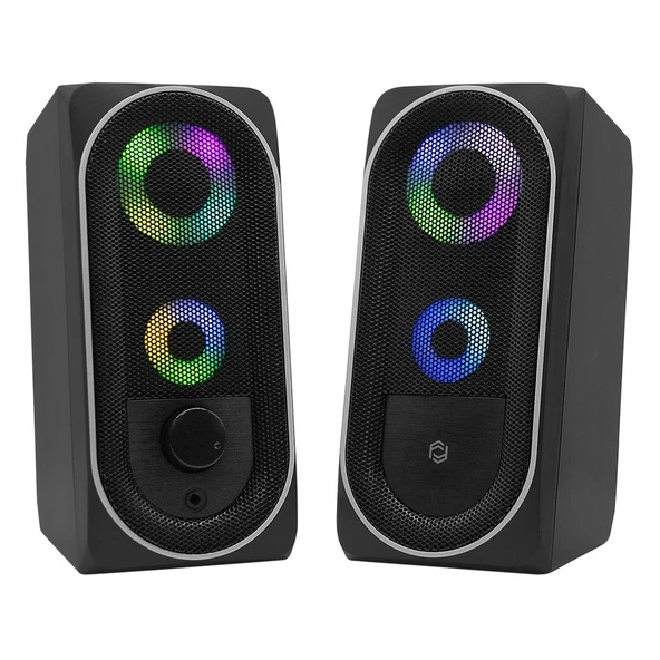 FRISBY FS-2138U 2.0 Hoparlör Sistemi RGB Led Siyah (USB) ürün görseli 1