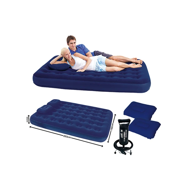 Çift Kişilik Şişme Yatak - Pompa   2 Yastık  203cm X 152cm X 22cm 67374 ürün görseli 1