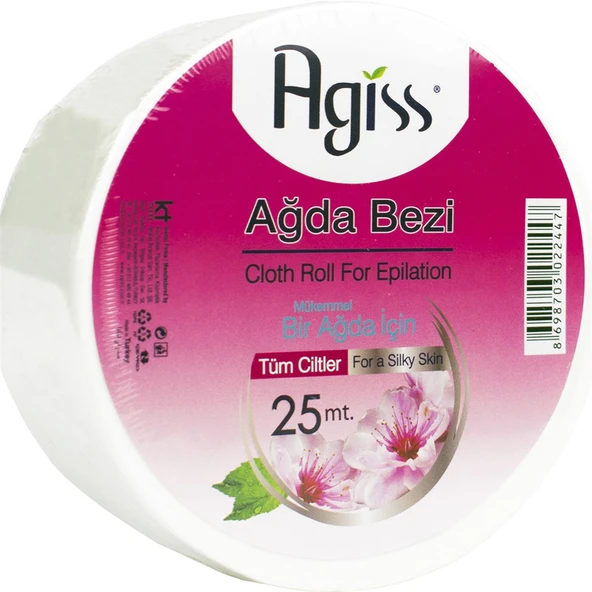 Agıss 25 Metre Tüm Ciltler Için Ağda Uygulama Bezi Rulo Şeklinde 25mt Ağda Bezi ürün görseli 1