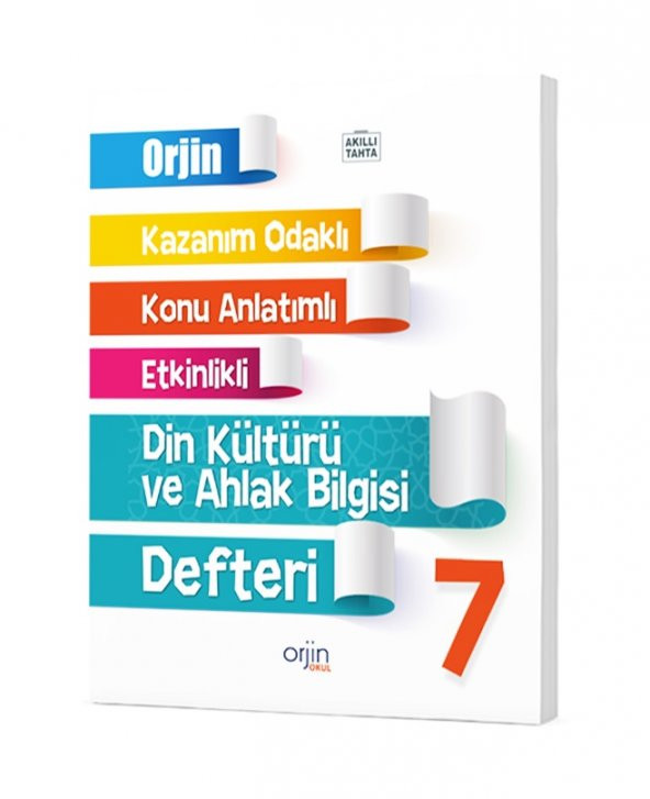 Orjin Okul 7. Sınıf Din Kültürü Kazanım Odaklı Defteri 2023 ürün görseli 1