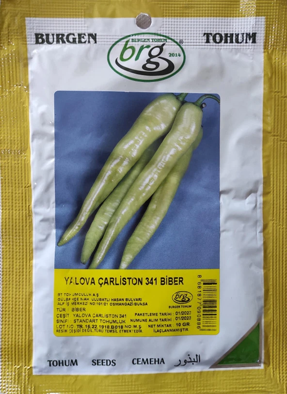 BT Yalova Çarliston 341 Biber Tohumu 10 gr ürün görseli 1