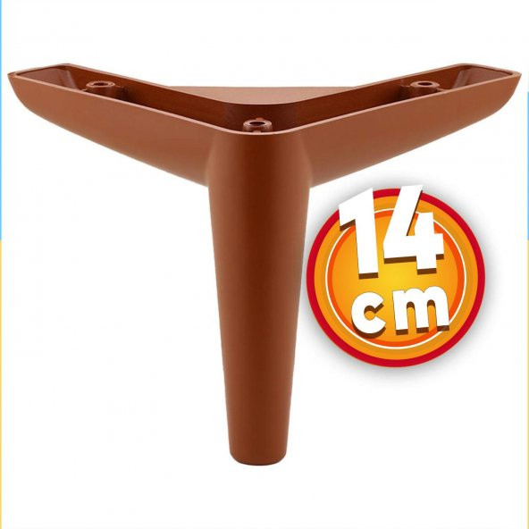 Lüks Mobilya Kanepe Sehpa TV Ünitesi Koltuk Ayağı 14 cm Kahverengi Baza Ayak ürün görseli 1
