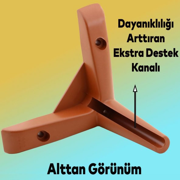 Lüks Mobilya Kanepe Sehpa TV Ünitesi Koltuk Ayağı 12 cm Kahverengi Baza Ayak ürün görseli 1