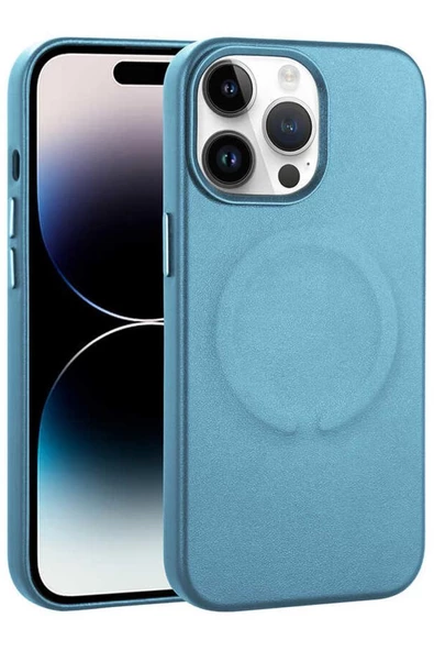 Apple iPhone 14 Pro Kılıf PU Deri Magsafe Wireless Şarj Özellikli Derix Kapak ürün görseli 1