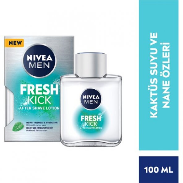 NIVEA Men Cool Kick Fresh Tıraş Sonrası Losyon 100ml, Serinleten Ferahlık ürün görseli 1
