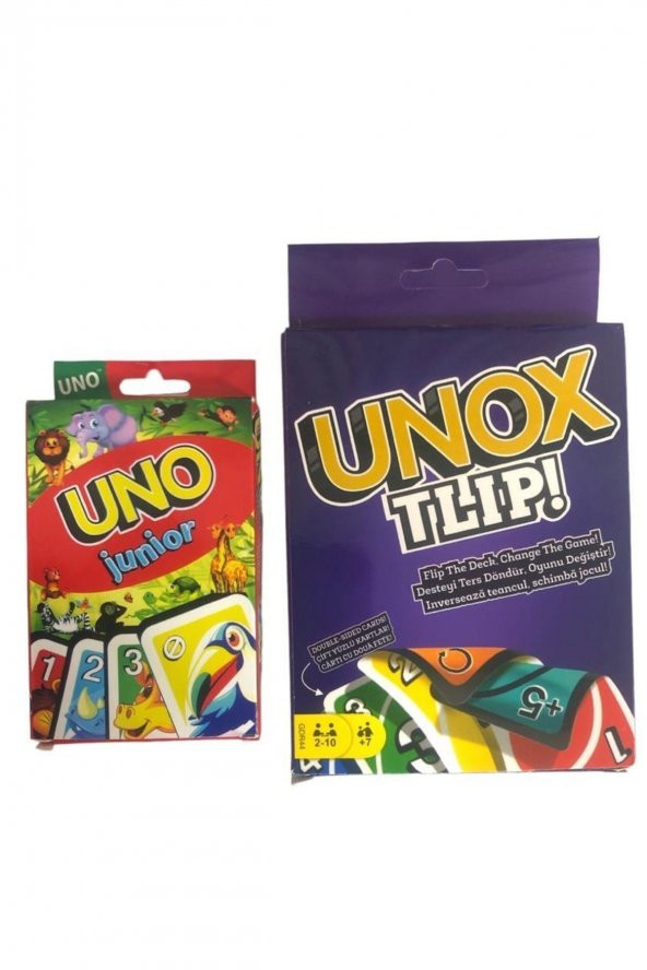 Junior Uno Ve Unox 2 Li Oyun Kartı ürün görseli 1