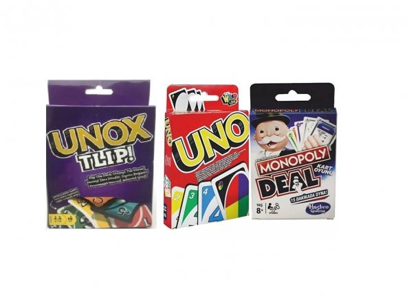 Uno Klasik, Uno Flipy Ve Monopoly 3ü Bir Arada ürün görseli 1