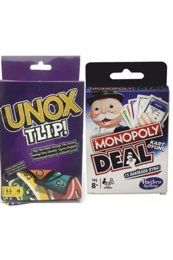 MONOPOLY VE UNQ FLİP KART OYUNU ürün görseli 1