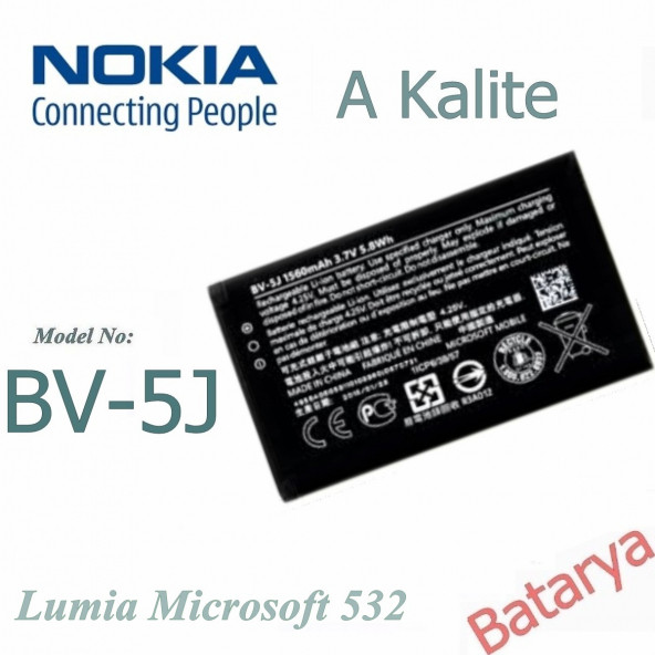 Nokia Bv-5J Batarya Nokia Lumia Microsoft 532 Uyumlu Yedek Batarya ürün görseli 1