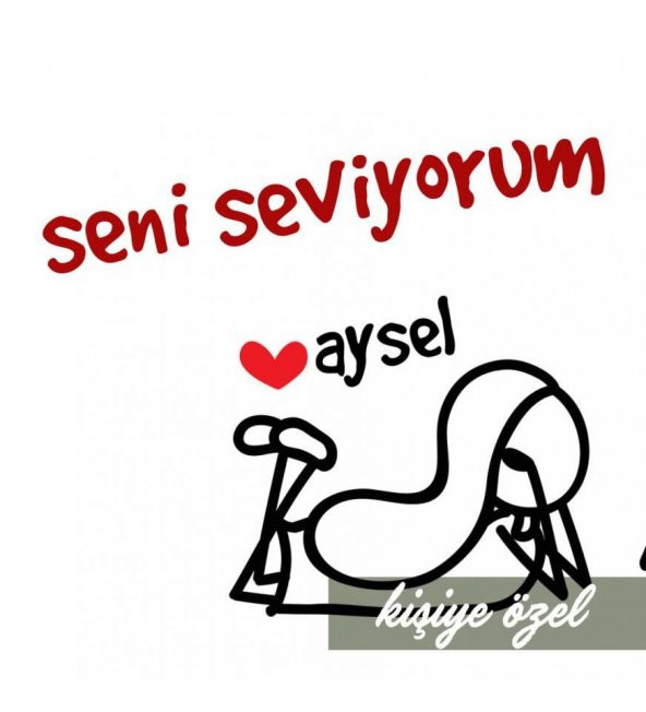 Kişiye Özel Seni Seviyorum Bitanem Baskılı Sevgili Çift Kupası HK2502 ürün görseli 1