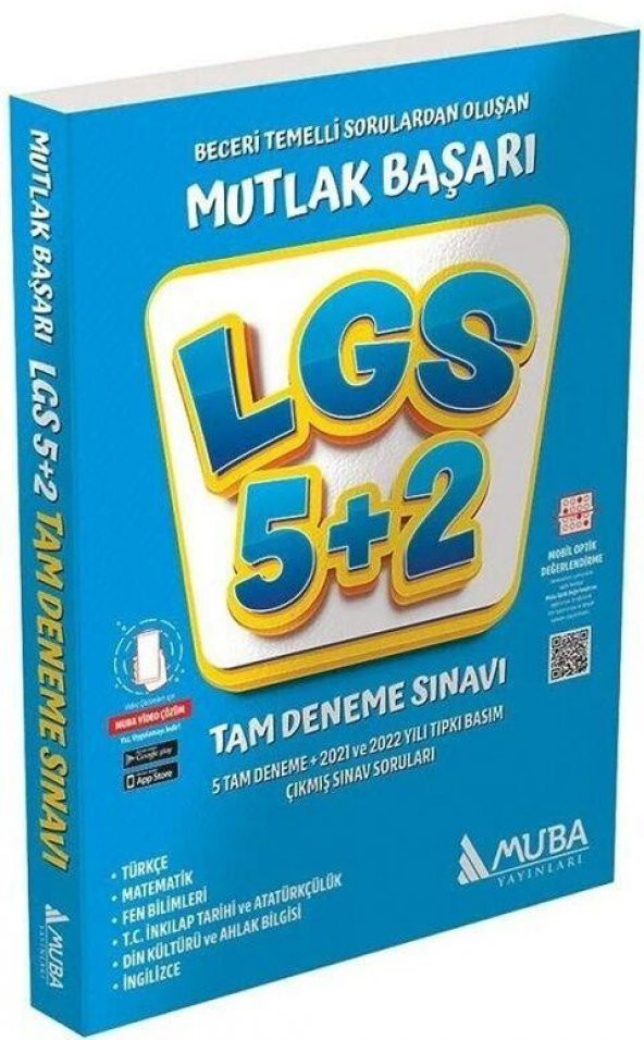 8. Sınıf LGS Tüm Dersler Mutlak Başarı 5+2 Tam Deneme Muba Yayınları ürün görseli 1