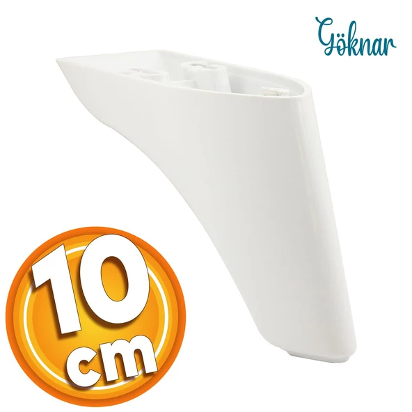 Göknar Lüks Mobilya Kanepe Sehpa Tv Ünitesi Koltuk Ayağı 10 Cm Beyaz Baza Ayakları ürün görseli 1