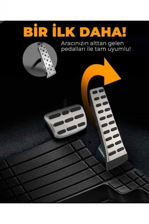 Audi A4 Havuzlu Universal Paspas Siyah - Resim 4