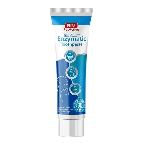 Bio Pet Active Biodent Enzymatic Kedi ve Köpek Diş Macunu 100 ml ürün görseli 1