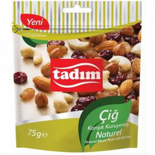 TADIM KARIŞIK ÇİĞ KURUYEMİŞ NATUREL 75 ürün görseli 1
