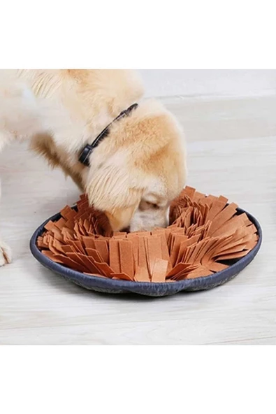 Köpek Yavaş Besleme Matı Mama Bulmaca Matı - Köpek Interaktif Oyuncağı KAHVERENGİ ürün görseli 1