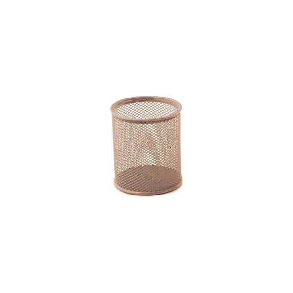 Mas Kalemlik Metal Perforeli Silindir Rose Gold Metal Kalemlik ürün görseli 1