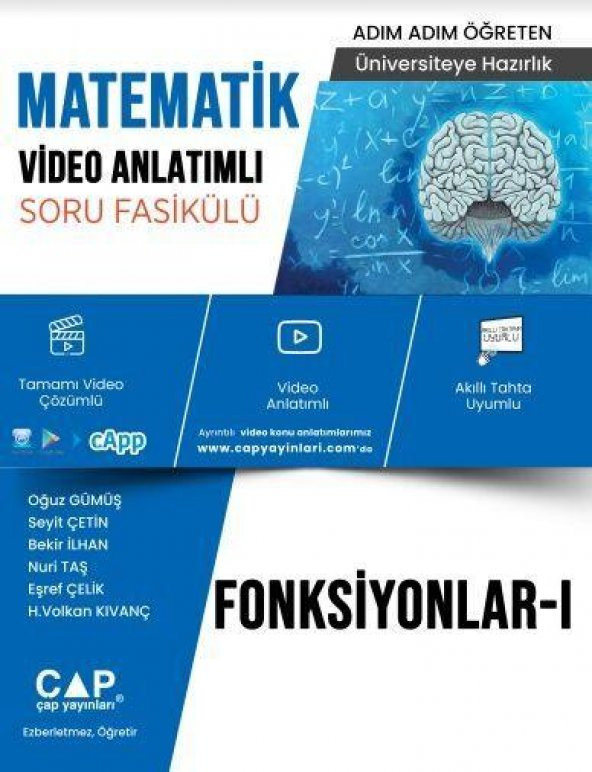 Üniversiteye Hazırlık Matematik Fonksiyonlar 1 Konu Anlatımlı Soru Bankası Çap Yayınları ürün görseli 1