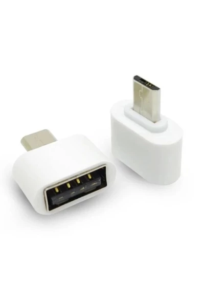 Mikro Usb Host Otg Dönüştürücü Çevirici Adaptör Beyaz ürün görseli 1